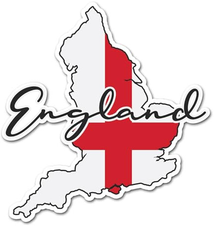 2 x 10cm England Flag Vinyl Stickers - English Map Travel Holiday World Country Geography School Location Decal Scrapbook Sticker #82889