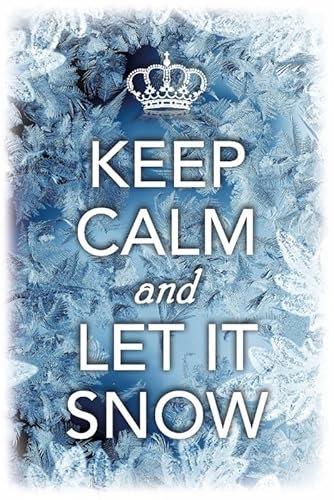 mrdeco Holzschild 30x40cm Keep Calm and Let It Snow Sprüche Holz Schild