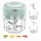 Electric Food Chopper, 250ML Mini Wireless Portable Meat Grinder, USB Charging Garlic Chopper, Easy to Clean, Food Processor for Chili/Onions/Vegetable/Nuts/Fruits/Peppers/Meat/Garlic (GREEN)