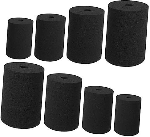 DOITOOL 8pcs Black Cup Turner Sponges Tumblers Inserts Set, Rotating Cylinder Foam Parts for Epoxy Tumbler Crafting, Compatible with Standard Cup Turners for DIY Painting and Art Supplies