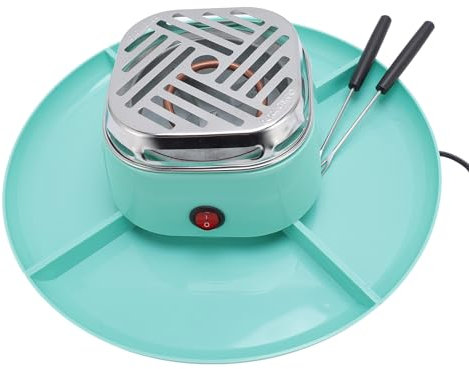 Tabletop Indoor Electric Smores Maker, 2 in 1 Schokoladen -Fondue Pot & -Röster mit 4 Abnehmbaren Tabletts und Einstellbare Temperatur für Party -Sammel -Filmnachtzubehör (EU