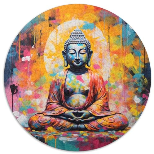 Figur des Buddha Puzzles Lernspiel Spielzeug Wohndekoration 1000 Stück Herausforderndes Zen-Buddhismususususus Puzzle Für Erwachsene Und Kinder 1000pcs (67.5x67.5cm)