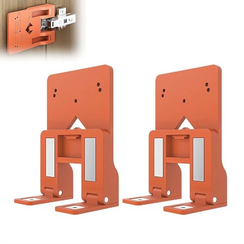 Magnetic Cabinet Door Hinge Spacer, 2.6mm Gaps Alignment Tool for Cabinet Door Installation, Strong Magnetic Hinge Jig for Perfect Doors Gaps,Quick Mounting & Alignment Assist