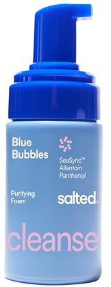 salted. Blue Bubbles | Purifying Foam Cleanser | 100 ml | Porentiefe Reinigung & frisches Hautgefühl | Entfernt Make-up & Talg ohne auszutrocknen | Mit SeaSync™ Mikroalgenkomplex, Allantoin, Panthenol