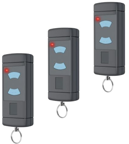 Handsender kompatibel mit hormann garagenöffner für die tägliche Zufahrt | 3 Stück 868,3MHz Festcode-Ersatzsender mit blauen Tasten für Hausbesitzer (HSE2/HSM4-868, 2-Kanal)
