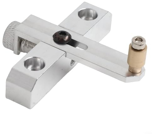 Rotary Tool Plunge Router Base for Guitar Edging - Professional Inlay Work Tool with Ball Grips Silver 6.3x6.3cm