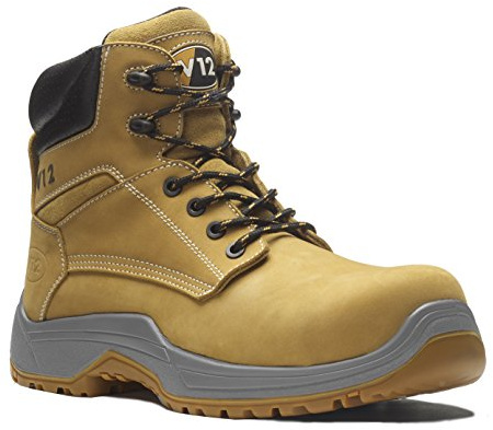 V12 Puma, S3 Nubuck Metal Free Derby Boot, Size 13, Honey