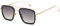 SHEEN KELLY Luxus Retro Sonnenbrille Quadratische Brillen Metallrahmen für Männer Frauen Klassiker Sonnenbrille Piloten Gold Schrittweise Linsen, Grau,