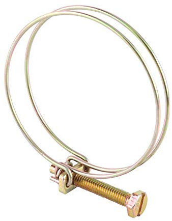 Schlauchschellen 10 stücke Einstellbare Doppel Draht Wasserschlauch Barb Clamp Rohr Clip Hoop Sanitärverschluss(57mm52-57))