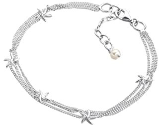 Elli Armband Damen Seestern mit Süßwasserzuchtperle in 925 Sterling Silber