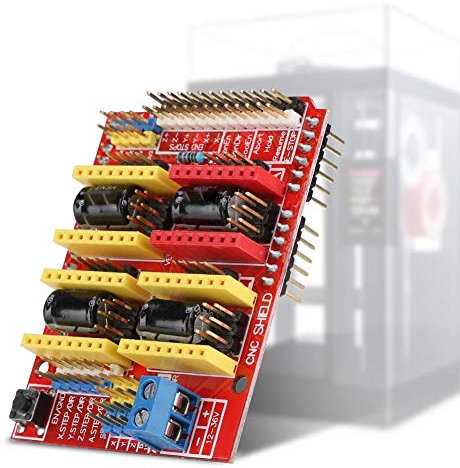 Diyeeni CNC Shield Expansion Board + Schrittmotortreiber drv8825 + Kühlkörper für Arduino V3 Engrave 3D-Druckerzubehör