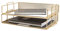 Blu Monaco Gold Stackable Letter Tray Set of 2 - Metal Wire Two Tier Inbox Tray for Desk