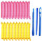 Lockenwickler，40 Stück-Manuelle Lockenwickler Ohne Hitze, Haar-Styling-Tools für Langes Mittellanges Haar,55cm für Damen Rosa und Gelb