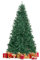 GOPLUS Sapin de Noël Artificiel 225cm, 2254 Aiguilles en PVC, Branches Touffues, Socle en Fer, Ouvert Système Parapluie, Une Paire de Gants, Vert