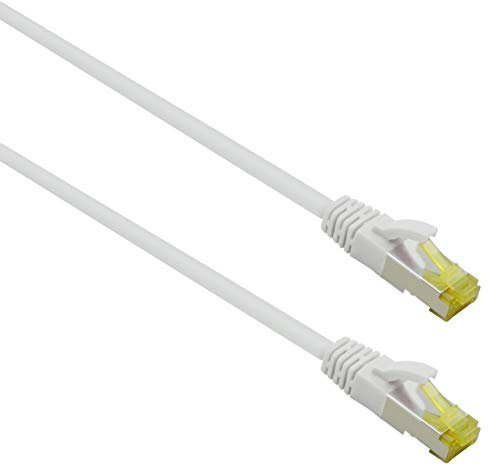 Helos Câble Patch Ultra Flex S/FTP catégorie 6a TPE Blanc 10 m