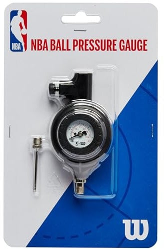 Wilson Unisex-Adult NBA Mechanical Ball Pressure Gauge Pump, One Size
