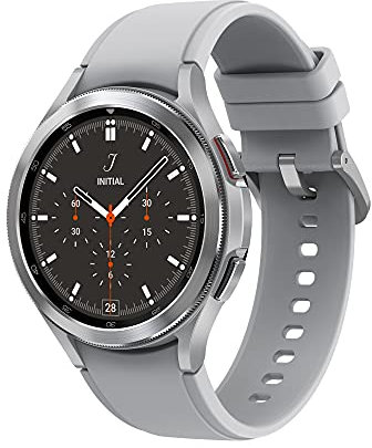 Samsung Galaxy Watch4 Classic 46mm Bluetooth Smart Watch, Rotating Bezel, Silver (UK Version)