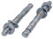 Lot de 10 chevilles d'ancrage compensées M12 x 90 mm - Chevilles métalliques - Fixation par boulon traversant - Ancrage d'expansion pour béton (10, M12 x 90 mm)