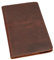 Gusti Notizbucheinlage Leder - Lahja Damen und Herren Buch Notizheft Notizbuch Skizzenbuch Gästebuch Tagebuch Braun Leder