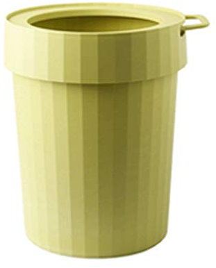 BOLOKA trash cans for bathroom Bucket-shaped Trash Can Without Lid,With Handle,Wastebasket,Plastic,For Kitchen,Living Room,Bathroom, Bedroom,Study,Etc. Waste Bin (Color : Mustard yellow-3.1Gallons)