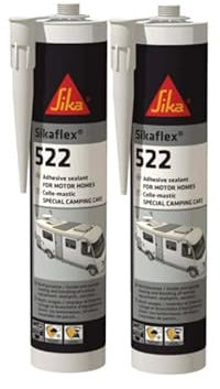 SIKA Lot de 2 Colles Mastic Sikaflex 522 Caravan - Blanc - 300ml