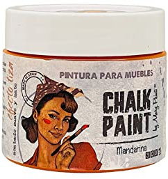 CHALK PAINT | MANDARINA | MARYPAINT Pintura para Muebles 25 colores 300ml Mate al Agua (300, Mandarina)