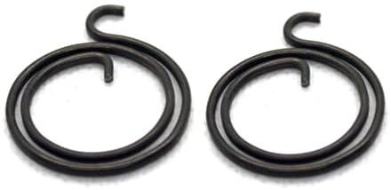 Door Handle Springs, Internal Coil Repair Spring 2 or 2.25 Turns, Black Zinc Coating (2 Turns x 1.8mm, Pack of 2)