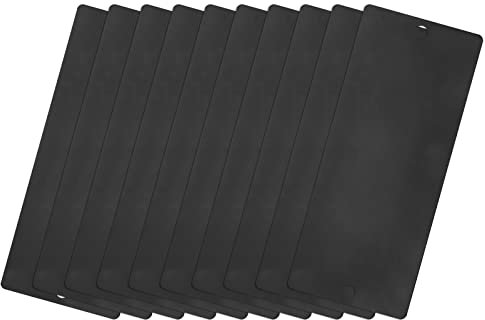 QUARKZMAN 10 Stück Leere Metall Karten 45x15x0.3mm, Schwarz Metallkarte Aluminium Platte mit 2 Loch 3mm Durchmesser für Klingelschild Visitenkarten Namensschilder Briefkasten Türschilder