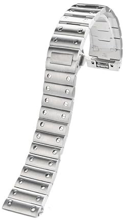FFHAO 316L massives Edelstahlband angepasst, Für Cartier Santos Uhrenarmband Santos100 Santos Schmetterling Schnalle Armband 21mm Herren, 21 mm, Achat