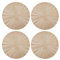 Mikasa runde metallische Tischsets, 4er-Set goldene Tischsets für Partys und Unterhaltung, 38cm