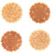 Christmas Rose Gold Glitter Felt Coasters - Pack of 4
