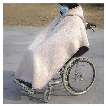 SinSed Winter Warme Decke Rollstuhldecke Winter Warme Abdeckung Für Ganzen Körper Rollstuhl Umhang Winddicht Rollstuhl Cape Poncho Mit Kapuze Fleece Gefüttert Reise Thermodecke Für Kaltes Wetter