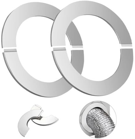 Heizungsrohr Rosette 2Stk Edelstahl Ofenrohr Rosette Rauchrohr Rosette Geteilte Rohrmanschette Rosette Abdeckrosette 160mm Rohrabdeckung für Wasserrohr Ofenrohr Ø162mm Loch Durchmesser/Rand 30mm