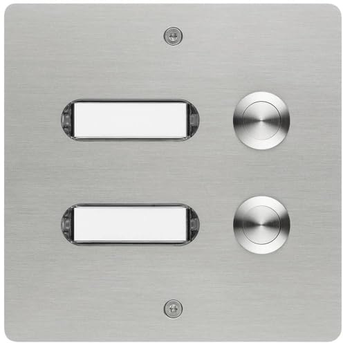 Grothe 55502 Klingeltaster mit Namensschild Edelstahl V2A