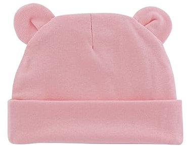 iSpchen Neugeborenes Mütze Babymütze Beanie Hut Unisex Kleinkind Turban Baby Newborn Herbst Mütze für Mädchen Jungen Säuglings Kinder Erstlingsmütze Mit Ohren Rosa