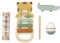 Vertbaudet 4-teiliges Set Baby Musikinstrumente TANSANIA, Holz FSC® Natur