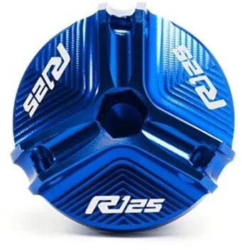 Motorrad Öleinfülldeckel Mit Für Ya&maha R125 YZF R125 2010-2023 Motorrad Zubehör Aluminium Vorne Hinten Brems Flüssigkeit Reservoir Abdeckung Motoröl Einfülldeckel