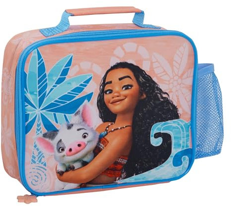 Disney Vaiana Lunchtasche mit Flaschenhalter für Mädchen, Schule, isolierte Kühlbox