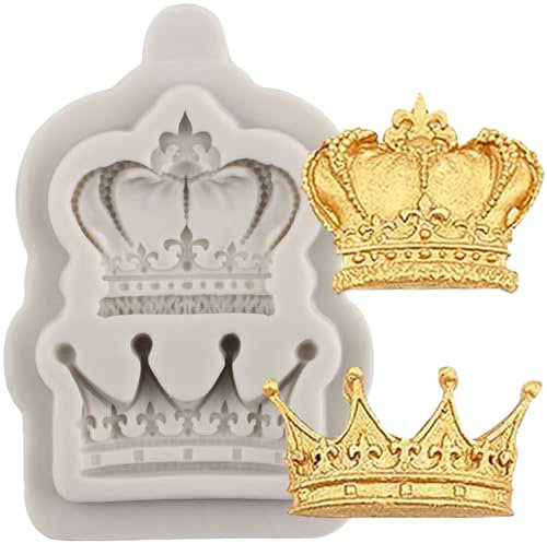 MINFEIDMS Moule en silicone en forme de couronne pour décoration de gâteau en sucre pâte à sucre pâte polymère