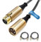XANHAM XLR Cable 6.6 Feet/2 Meter 2 Pack 3 Pin Microphone Female to Male Balanced Shielded Cable, Fibre Braiding with 22AWG Oxygen-Free Copper(OFC) Mic Cord for Speaker and Audio System