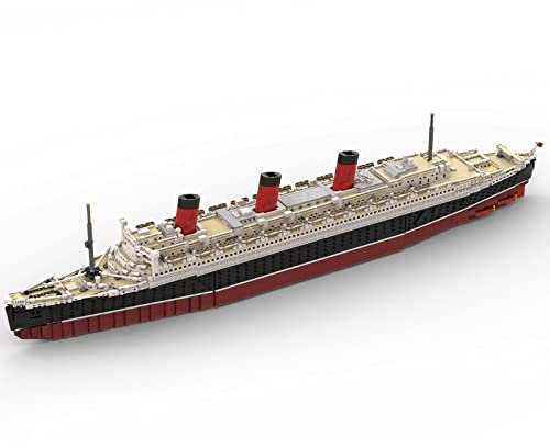 ToyGhillied MOC Schiff Modular Queen Maria Bausteine, 1:325 Groß Schiff Klemmbausteine, 4689 Teile Boot Modellbausatz, Schiff-Spielzeug Entworfen für Erwachsene
