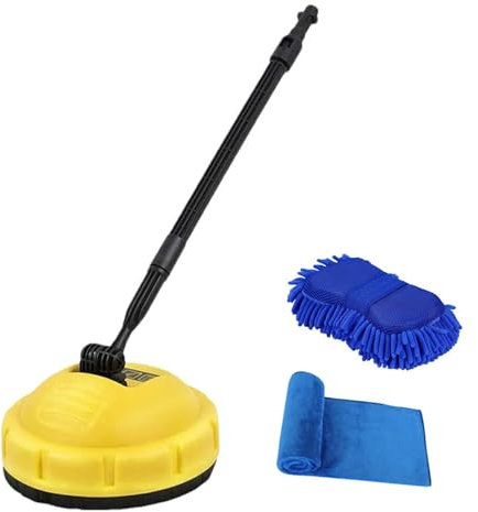 Hochdruckreiniger-Bürste – Hochdruck-Oberflächenreiniger, langer Griff, elektrischer Schrubber, Waschbürste, Betonbodenreinigungsbürste, steigert die Effizienz für Plätze, Straßen, Innenhöfe