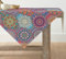 Artoid Mode Boho Vintage Geometrie Marokkanisch Mandala Tischdecke, Tischwäsche Küche Tisch Dekoration Drinnen Urlaub Party Dekor 100x100 cm