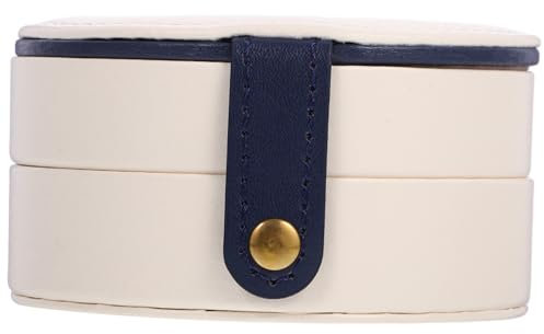 WATIIFUFU Reise-schmuckkästchen Kleine Aufbewahrungsbox Aus Pu Schmuck Organizer Für Ringe Ohrringe Halsketten Und Armbänder Tragbar Für Handtasche Und Gepäck