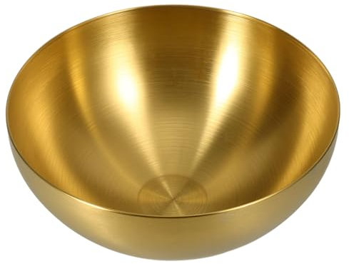 Ciieeo Grand Saladier En Acier Inoxydable À Bord Doré Bassin De Mélange Robuste Pour