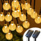 btfarm 2 Stücke Solar Lichterkette Aussen Wetterfest, 10M 30 LED Kristallkugel Lichterkette Außen IP65 Wasserdicht, 8 Modi Solarlichterkette Outdoor für Balkon Hochzeit Party Garten Deko, Warmweiß