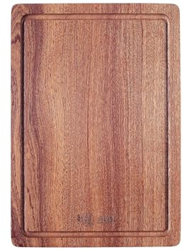 MITSUMOTO SAKARI Tagliere in Legno Sapele 35,6 x 25,5 x 2,2 cm | Tagliere da Cucina Giapponese, Tagliere Professionale in Legno, Con Scanalatura di Troppo Pieno