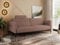 MKS MEBLE 3 Sitzer Sofa mit Schlaffunktion Schlafsofa mit Metallgestell Couch mit Schlaffunktion Bettsofa mit Großer Liegefläche von 200 L × 140 B - Rosa Boucle - Salento