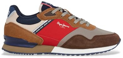 Pepe Jeans Men's London Mood M Sneak, Brown Dark Brown, 11 UK