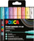 POSCA Uni-Ball 186752 Marker Set, 8 stylos acryliques PC-1MC, marqueur permanent 0,7-1 mm pointe ogive